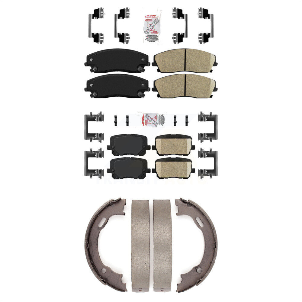 Ceramic Disc Brake Pads Front Rear Kit For Dodge Charger Pursuit with RWD 3.6L