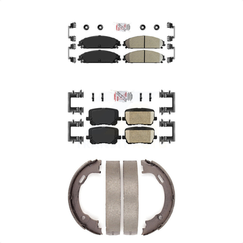 Ceramic Disc Brake Pads Front Rear Kit For Dodge Charger Pursuit with RWD 5.7L
