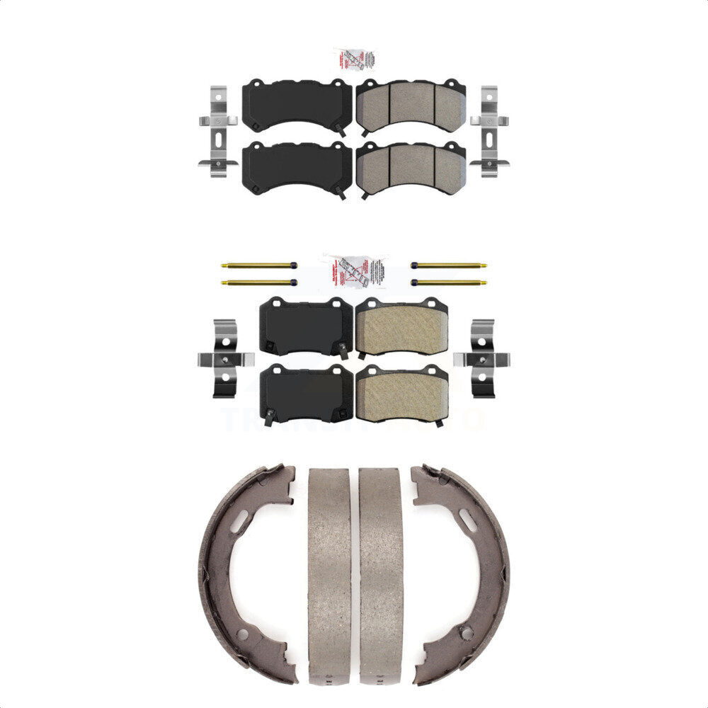 Semi-Metallic Disc Brake Pads Front Rear Kit For Dodge Charger Challenger