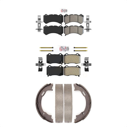 Semi-Metallic Disc Brake Pads Front Rear Kit For Dodge Charger Challenger