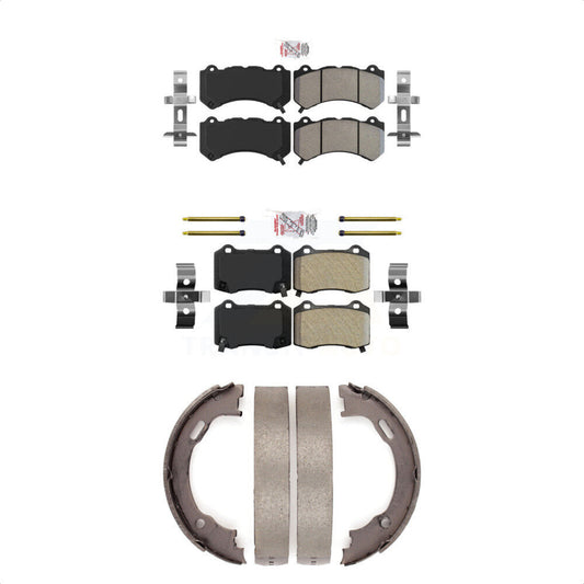 Semi-Metallic Disc Brake Pads Front Rear Kit For Dodge Charger Challenger