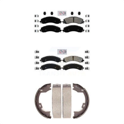 Semi-Metallic Disc Brake Pads Front Rear Kit For Ram 3500 With Dual Wheels