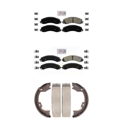 Semi-Metallic Disc Brake Pads Front Rear Kit For Ram 3500 With Dual Wheels