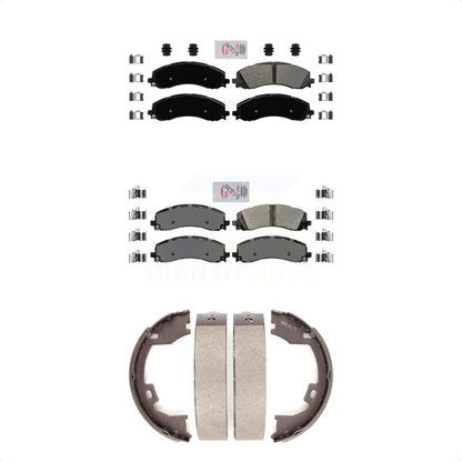 Semi-Metallic Disc Brake Pads Front Rear Kit For Ram 2500 3500