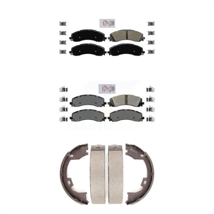 Semi-Metallic Disc Brake Pads Front Rear Kit For Ram 2500 3500