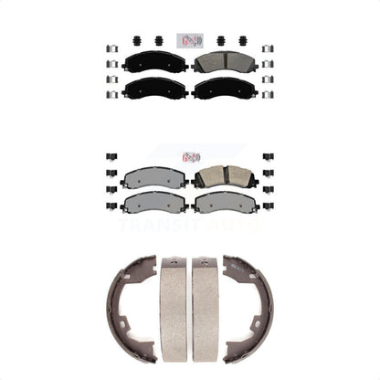 Semi-Metallic Disc Brake Pads Front Rear Kit For Ram 2500 3500