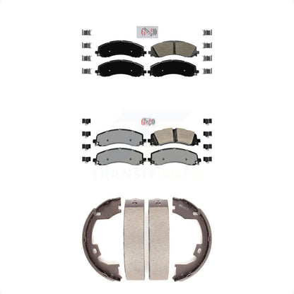 Semi-Metallic Disc Brake Pads Front Rear Kit For Ram 2500 3500