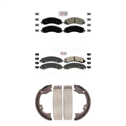 Semi-Metallic Disc Brake Pads Front Rear Kit For Ram 3500 With Dual Wheels