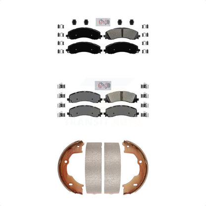 Semi-Metallic Disc Brake Pads Front Rear Kit For Ram 3500