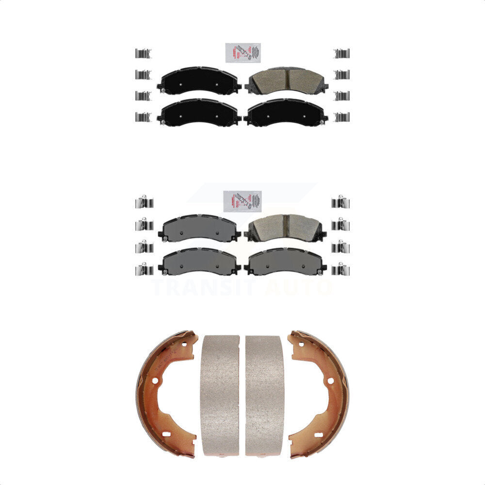 Semi-Metallic Disc Brake Pads Front Rear Kit For Ram 3500