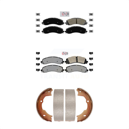 Semi-Metallic Disc Brake Pads Front Rear Kit For Ram 3500