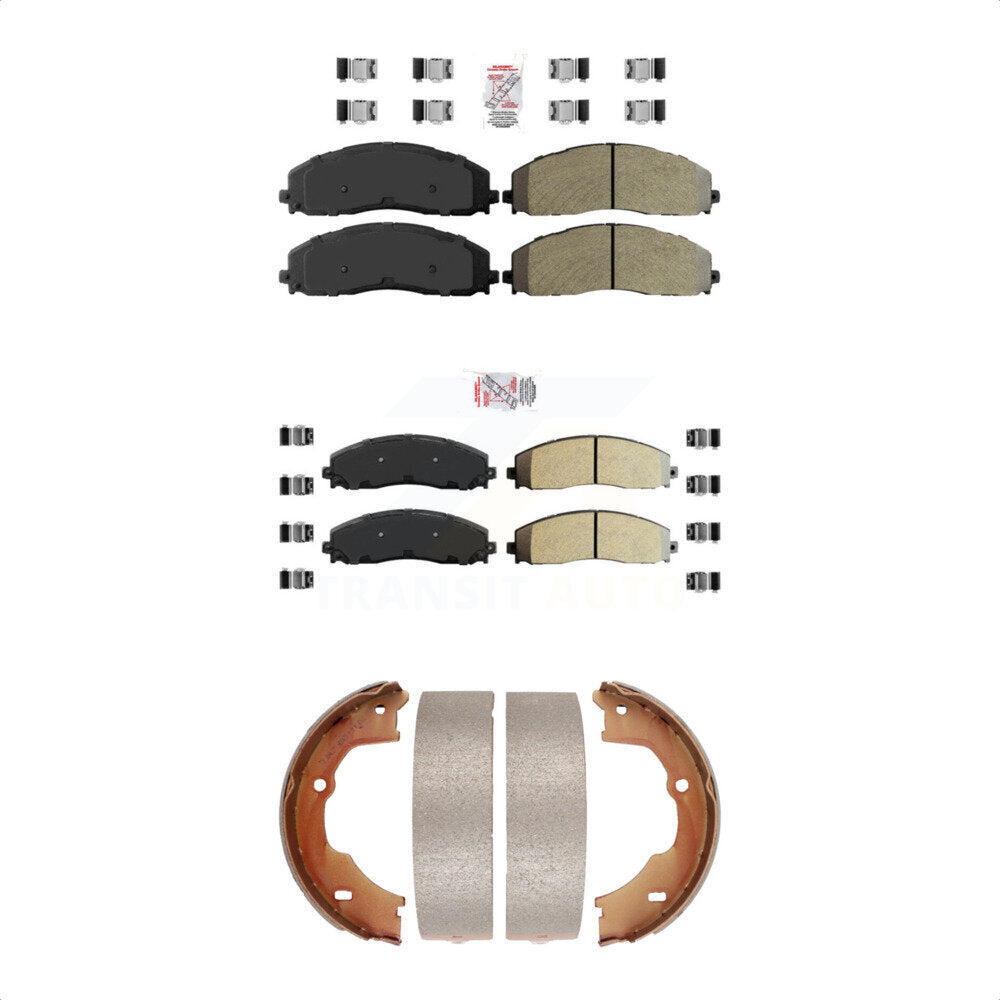 Semi-Metallic Disc Brake Pads Front Rear Kit For Ford F-450 Super Duty