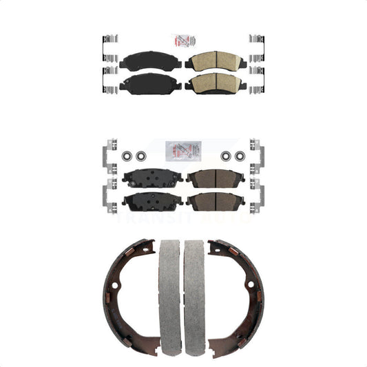 Ceramic Semi-Metallic Disc Brake Pads Front Rear Kit For GMC Chevrolet Sierra LD