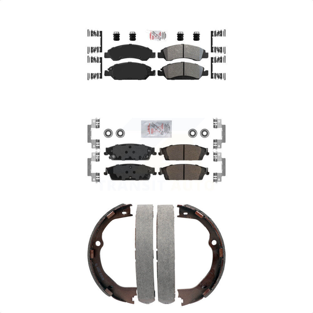 Semi-Metallic Disc Brake Pads Front Rear Kit For GMC Chevrolet Sierra 1500 Tahoe