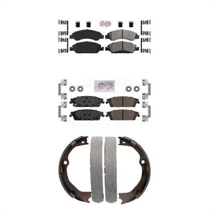 Semi-Metallic Disc Brake Pads Front Rear Kit For GMC Chevrolet Sierra 1500 Tahoe
