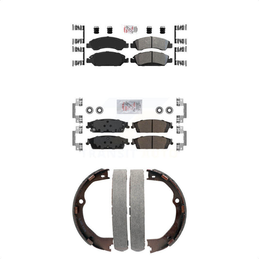 Semi-Metallic Disc Brake Pads Front Rear Kit For GMC Chevrolet Sierra 1500 Tahoe