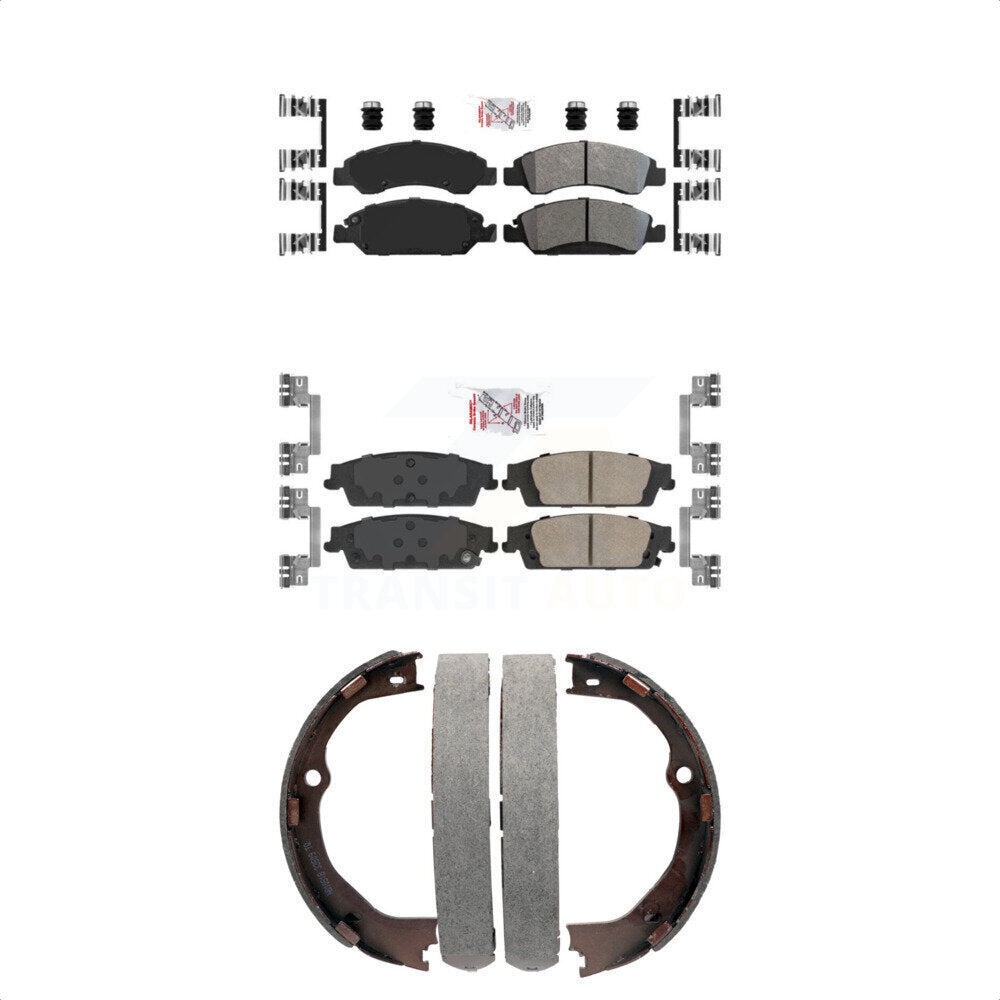 Semi-Metallic Ceramic Disc Brake Pads Front Rear Kit For GMC Chevrolet Sierra LD