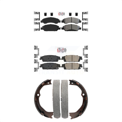 Semi-Metallic Ceramic Disc Brake Pads Front Rear Kit For GMC Chevrolet Sierra LD