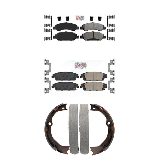 Semi-Metallic Ceramic Disc Brake Pads Front Rear Kit For GMC Chevrolet Sierra LD
