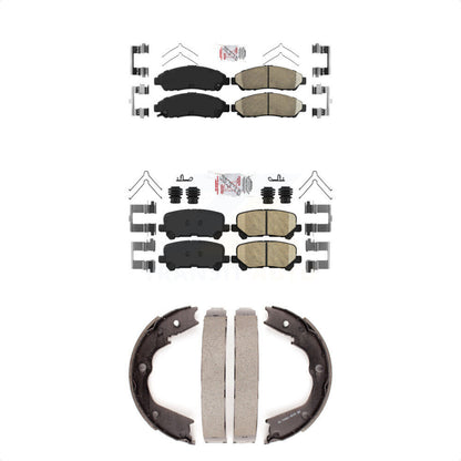 Ceramic Disc Brake Pads Front Rear Kit For Honda Pilot Acura MDX ZDX