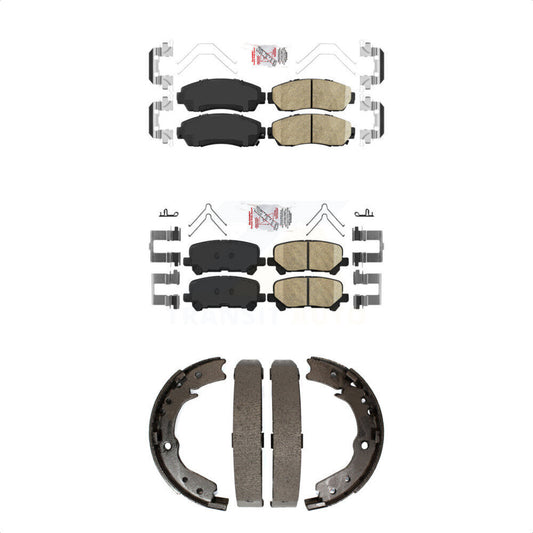 Ceramic Disc Brake Pads Front Rear Kit For 2011-2017 Honda Odyssey