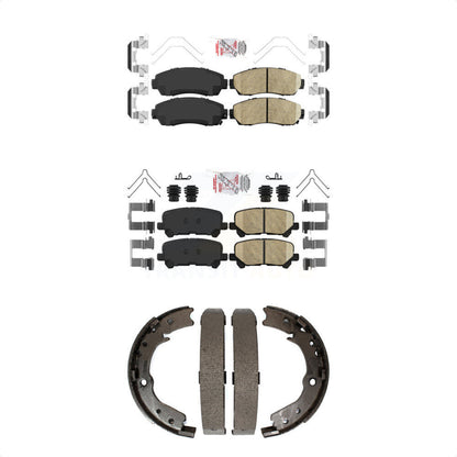Ceramic Disc Brake Pads Front Rear Kit For 2011-2017 Honda Odyssey