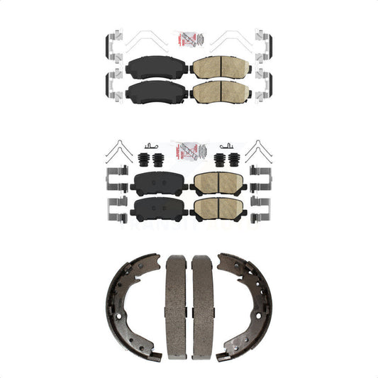 Ceramic Disc Brake Pads Front Rear Kit For 2011-2017 Honda Odyssey