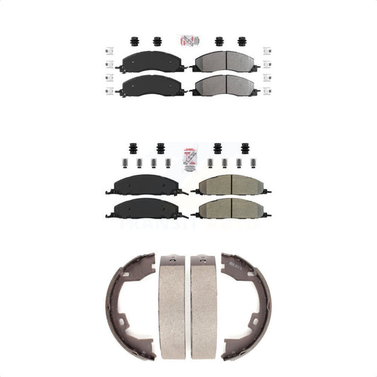 Semi-Metallic Disc Brake Pads Front Rear Kit For Ram 3500 2500 1500 Dodge