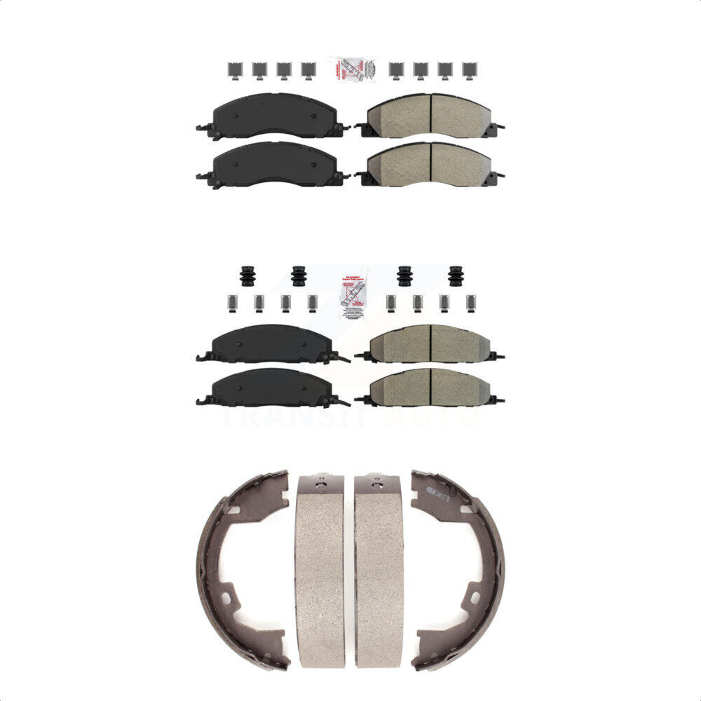 Semi-Metallic Disc Brake Pads Front Rear Kit For Ram 3500 2500 1500 Dodge