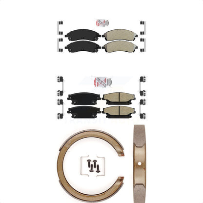 Semi-Metallic Disc Brake Pads Front Rear Kit For Cadillac STS