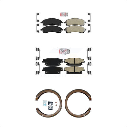 Semi-Metallic Disc Brake Pads Front Rear Kit For Cadillac CTS SRX