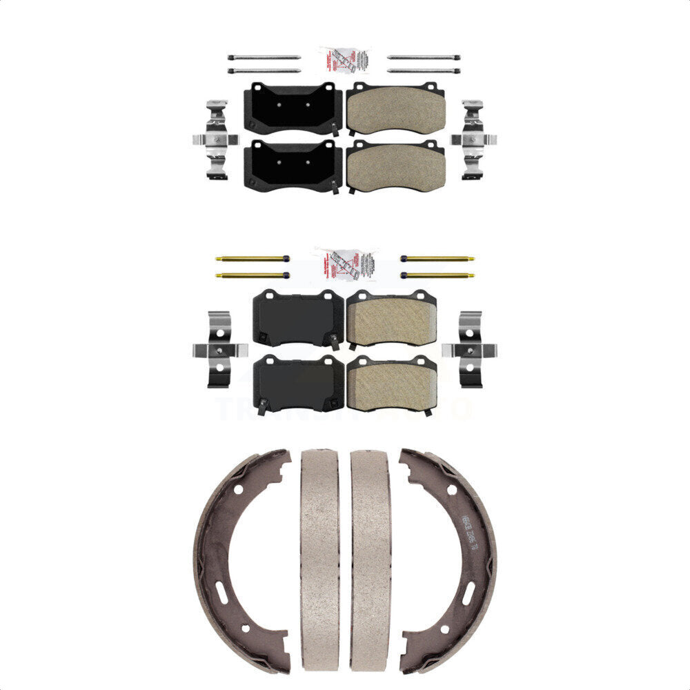 Semi-Metallic Disc Brake Pads Front Rear Kit For 06-10 Jeep Grand Cherokee SRT8