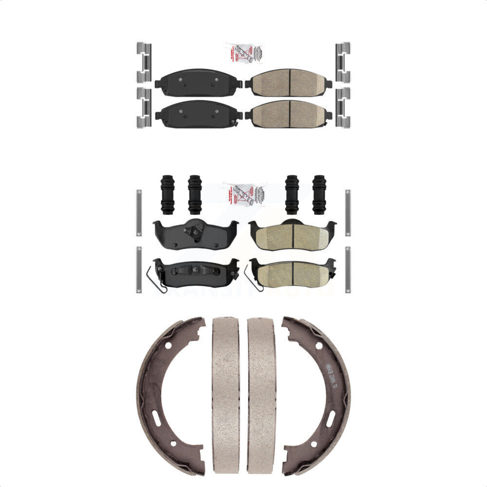 Ceramic Disc Brake Pads Front Rear Kit For Jeep Grand Cherokee Commander