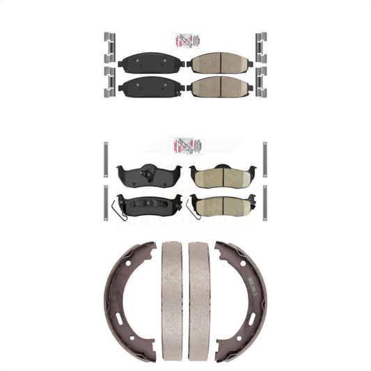 Ceramic Disc Brake Pads Front Rear Kit For Jeep Grand Cherokee Commander