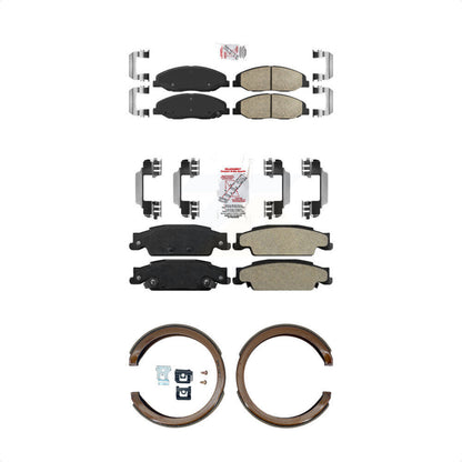 Ceramic Semi-Metallic Disc Brake Pads Front Rear Kit For Cadillac STS