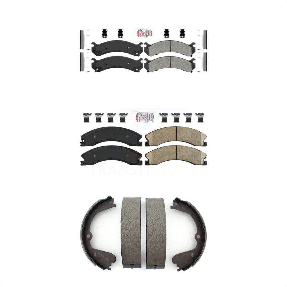 Semi-Metallic Ceramic Disc Brake Pads Front Rear Kit For Chevrolet Express 3500