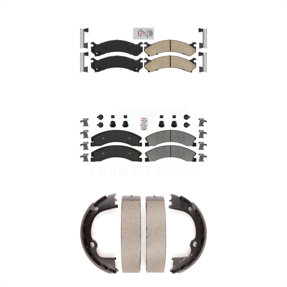 Ceramic Semi-Metallic Disc Brake Pads Front Rear Kit For GMC Savana 3500