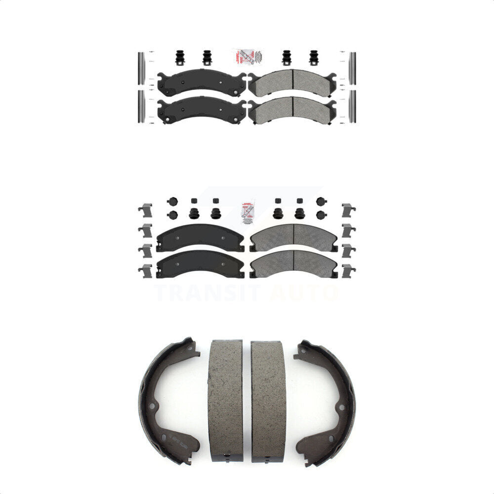 Semi-Metallic Disc Brake Pads Front Rear Kit For Chevrolet Express 3500 GMC 4500