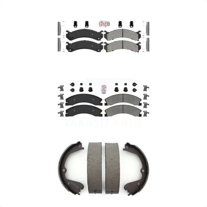 Semi-Metallic Disc Brake Pads Front Rear Kit For Chevrolet Express 3500 GMC 4500