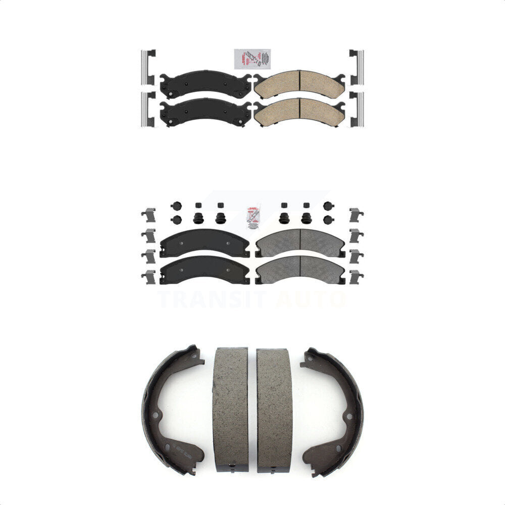 Ceramic Semi-Metallic Disc Brake Pads Front Rear Kit For Chevrolet Express 3500
