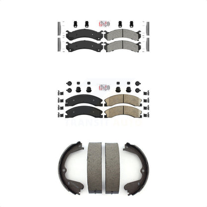 Semi-Metallic Ceramic Disc Brake Pads Front Rear Kit For Chevrolet Express 3500