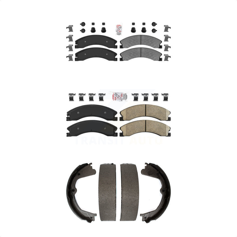 Semi-Metallic Ceramic Disc Brake Pads Front Rear Kit For Chevrolet GMC Silverado