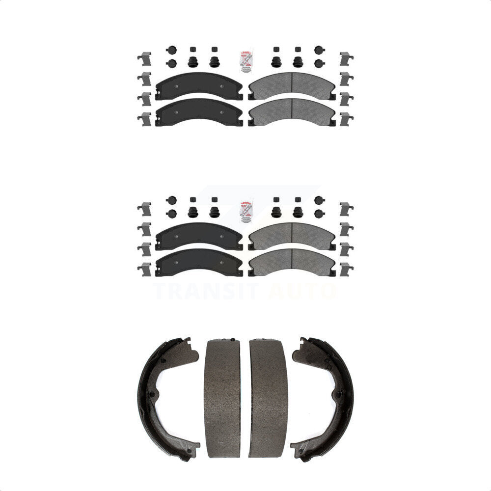 Semi-Metallic Disc Brake Pads Front Rear Kit For Chevrolet GMC Silverado 2500 HD