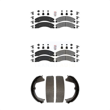Semi-Metallic Disc Brake Pads Front Rear Kit For Chevrolet GMC Silverado 2500 HD