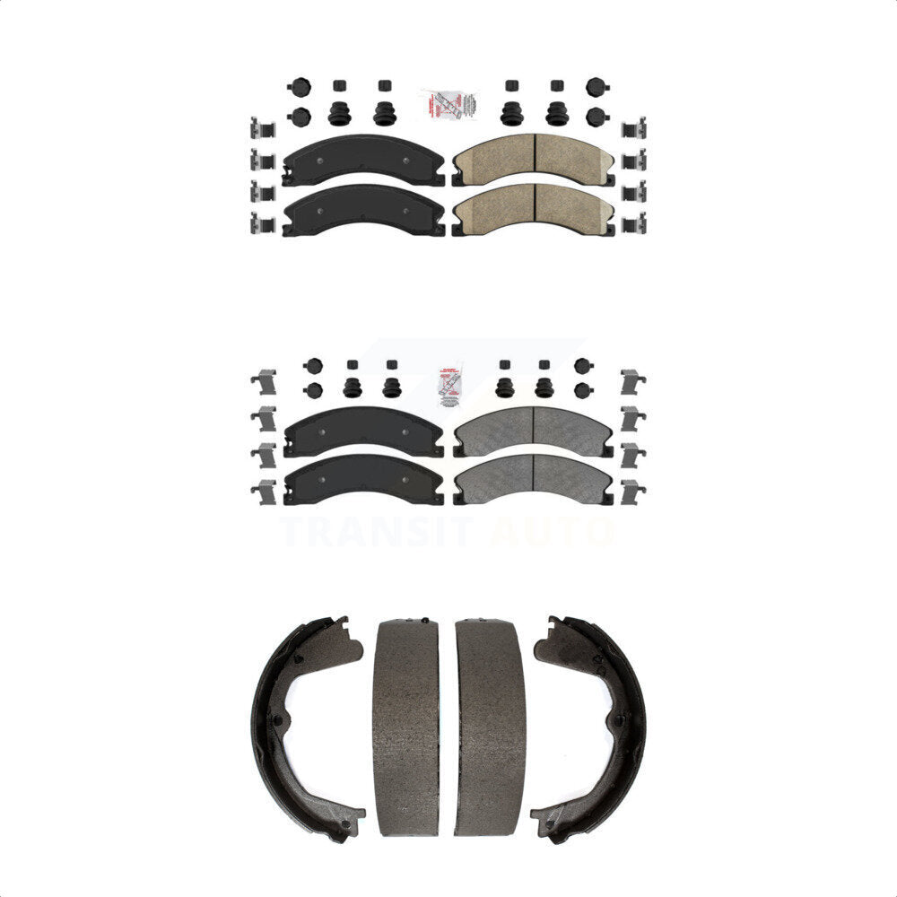 Ceramic Semi-Metallic Disc Brake Pads Front Rear Kit For Chevrolet GMC Silverado
