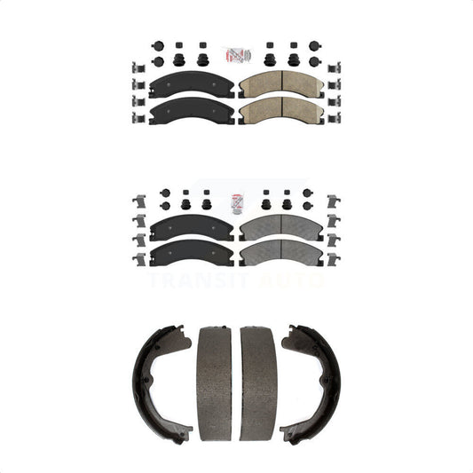 Ceramic Semi-Metallic Disc Brake Pads Front Rear Kit For Chevrolet GMC Silverado