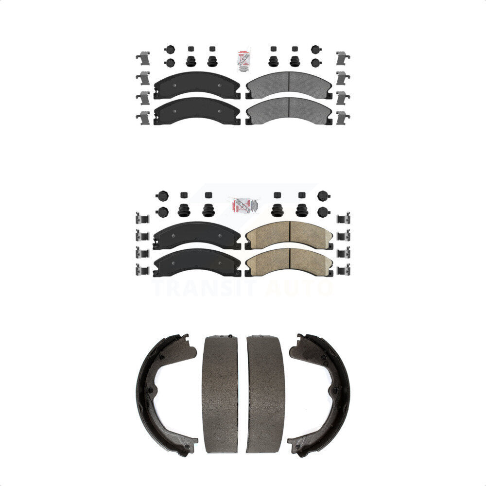 Semi-Metallic Ceramic Disc Brake Pads Front Rear Kit For Chevrolet GMC Silverado