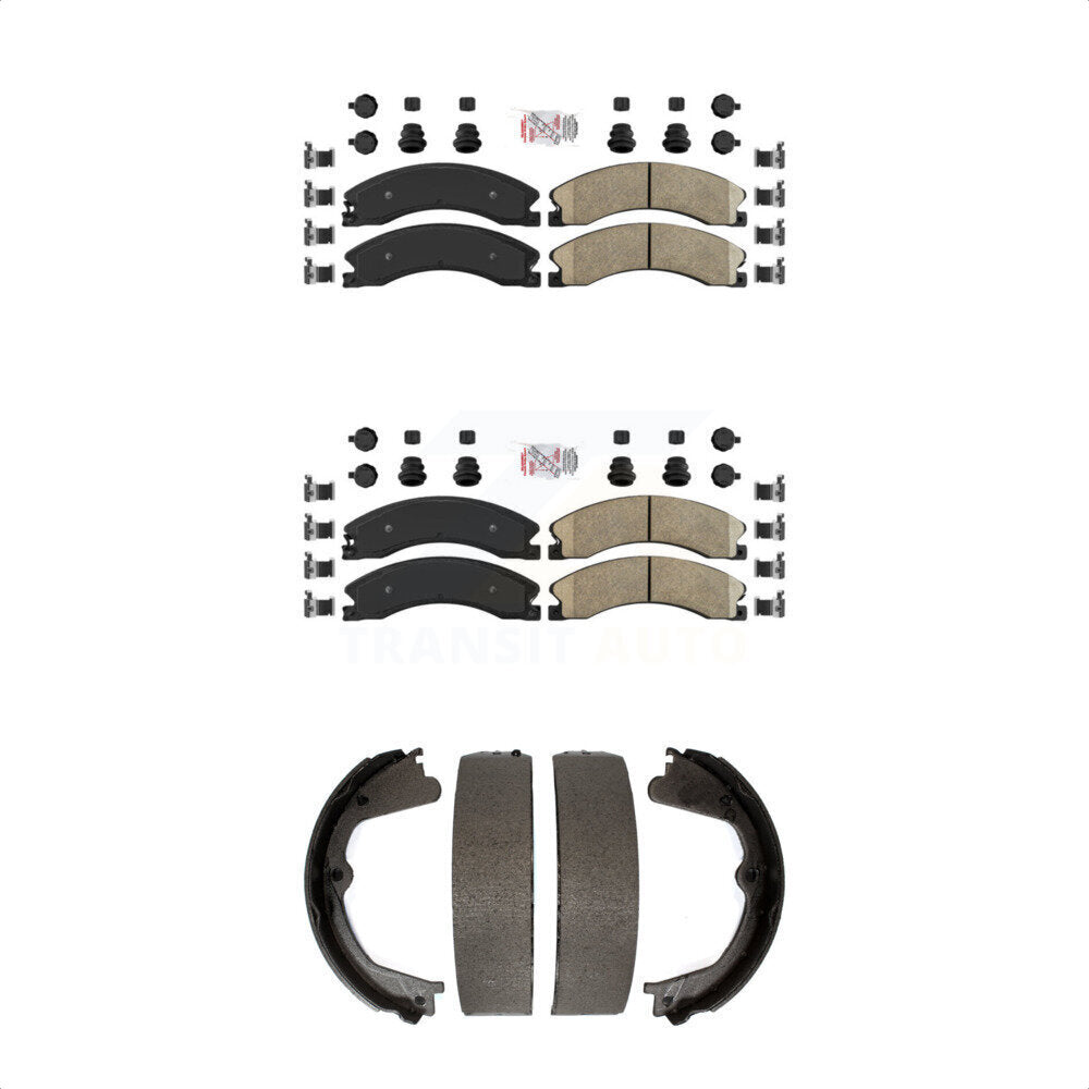 Ceramic Disc Brake Pads Front Rear Kit For Chevrolet GMC Silverado 2500 HD 3500
