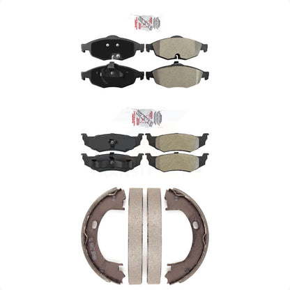 Semi-Metallic Disc Brake Pads Front Rear Kit For Chrysler Sebring Dodge Stratus