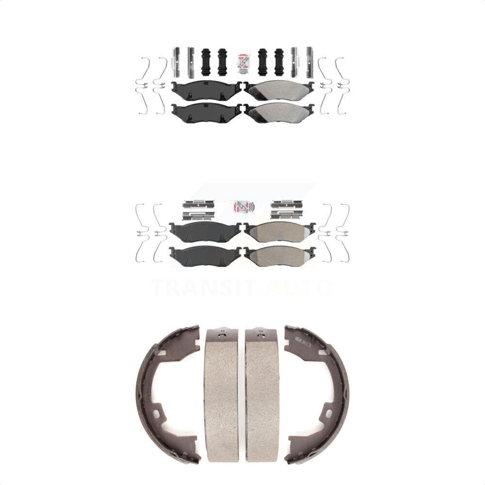 Semi-Metallic Disc Brake Pads Front Rear Kit For Ford International TerraStar IC